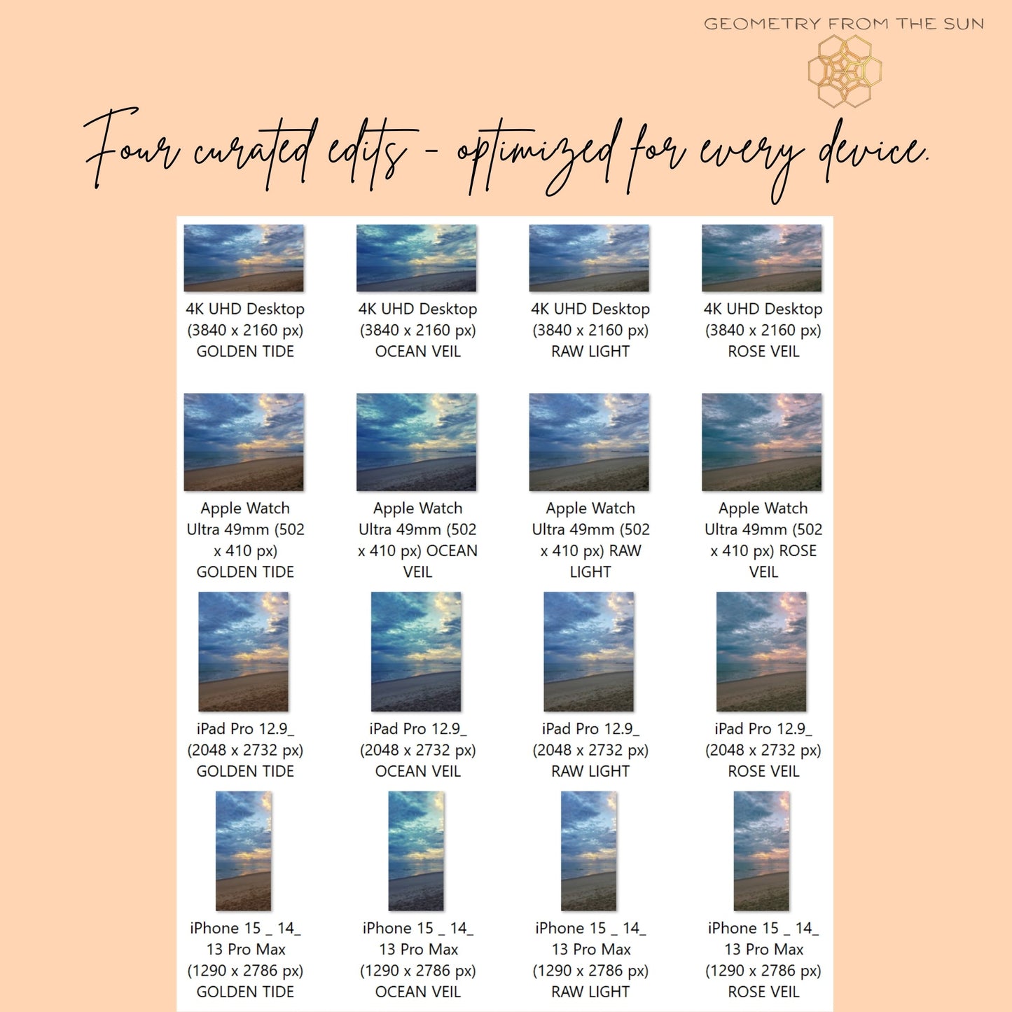 10 Nov 2025 Sunrise Wallpapers β 4 Artistic Moods | iPhone, Samsung, iPad, Desktop (4K, HD) - Geometry From The Sun