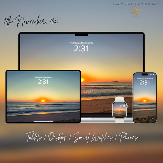 12 Nov 2025 Sunrise Wallpapers β 4 Artistic Moods | iPhone, Samsung, iPad, Desktop (4K, HD) - Geometry From The Sun