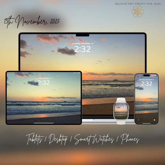 13 Nov 2025 Sunrise Wallpapers β 4 Artistic Moods | iPhone, Samsung, iPad, Desktop (4K, HD) - Geometry From The Sun
