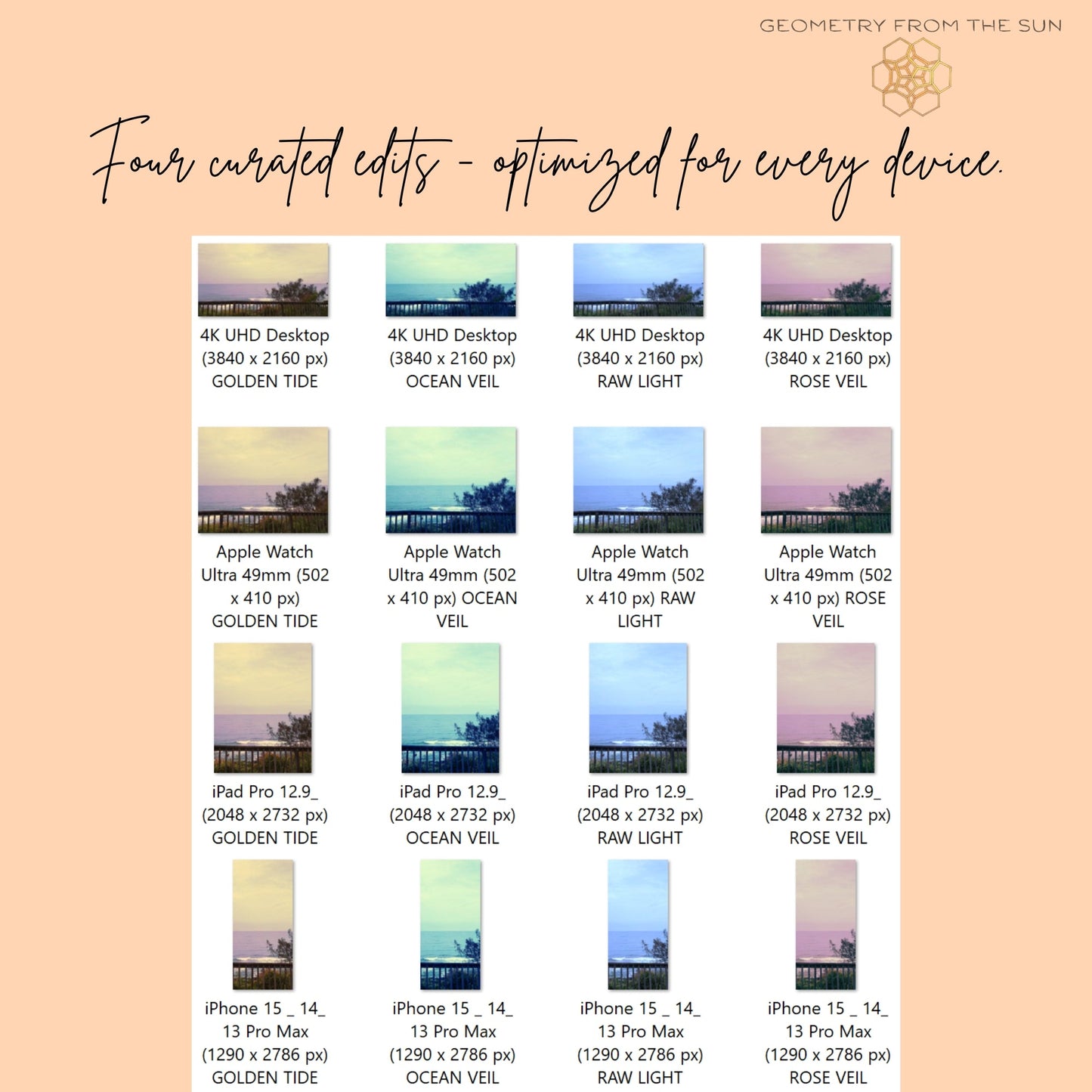 14 Nov 2025 Sunrise Wallpapers β 4 Artistic Moods | iPhone, Samsung, iPad, Desktop (4K, HD) - Geometry From The Sun