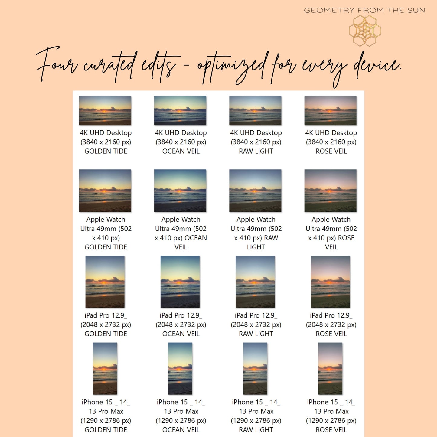 30 Oct 2025 Sunrise Wallpapers β 4 Artistic Moods | iPhone, Samsung, iPad, Desktop (4K, HD) - Geometry From The Sun