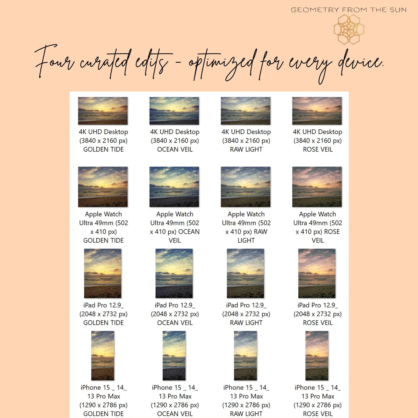 31 Oct 2025 Sunrise Wallpapers – 4 Artistic Moods | iPhone, Samsung, iPad, Desktop (4K, HD) - Geometry From The Sun