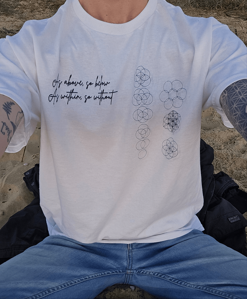 As Above, So Below Sacred Geometry Sunrise Shirt - Geometry From The Sun