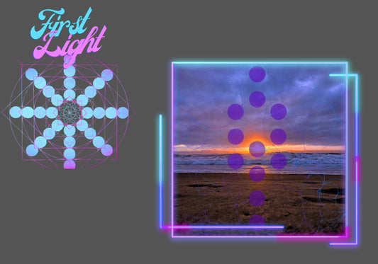 Blush Horizon Sunrise Hoodie - FIRST LIGHT - Geometry From The Sun