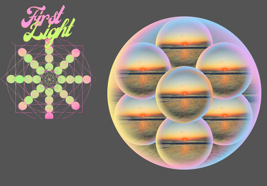 Bubble Egg Of Life Sunrise Hoodie - FIRST LIGHT - Geometry From The Sun