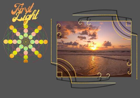 Golden Haze Sunrise Hoodie - FIRST LIGHT - Geometry From The Sun