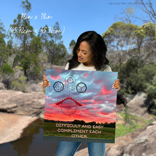 Harmony in Contrast Wall Art Poster - GEOMETRY AT DAWN - Geometry From The Sun