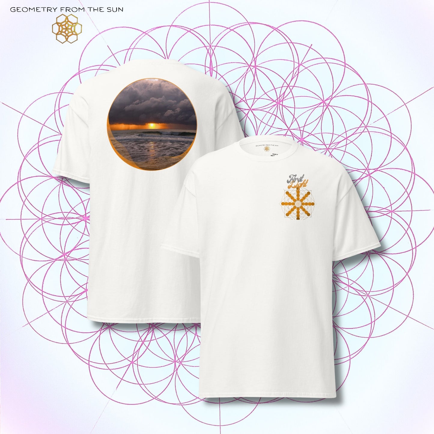 Misty Crest Sunrise Shirt - FIRST LIGHT - Geometry From The Sun