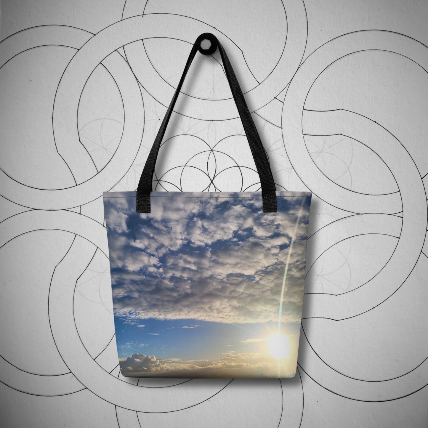 Radiant Skies Premium Tote Bag - Geometry From The Sun
