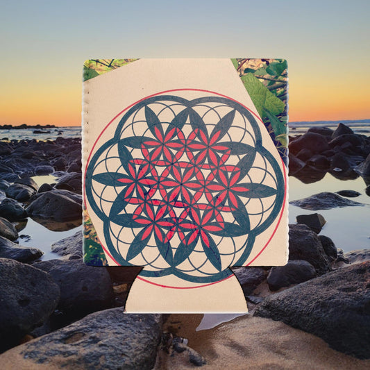 Sacred Geometry Sunrise Can Holder Stubby Cooler - Geometry From The Sun