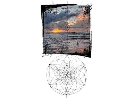 Sunrise Over Stillness Shirt - SACRED SKETCHES - Geometry From The Sun