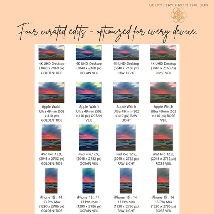 01 Nov 2025 Sunrise Wallpapers – 4 Artistic Moods | iPhone, Samsung, iPad, Desktop (4K, HD) - Geometry From The Sun