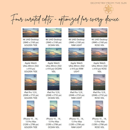 02 Nov 2025 Sunrise Wallpapers – 4 Artistic Moods | iPhone, Samsung, iPad, Desktop (4K, HD) - Geometry From The Sun