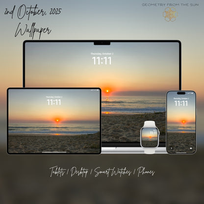 02 Oct 2025 Sunrise Wallpapers – 17 Device Sizes (iPhone, Samsung, Pixel, iPad, Desktop, 4K) - Geometry From The Sun