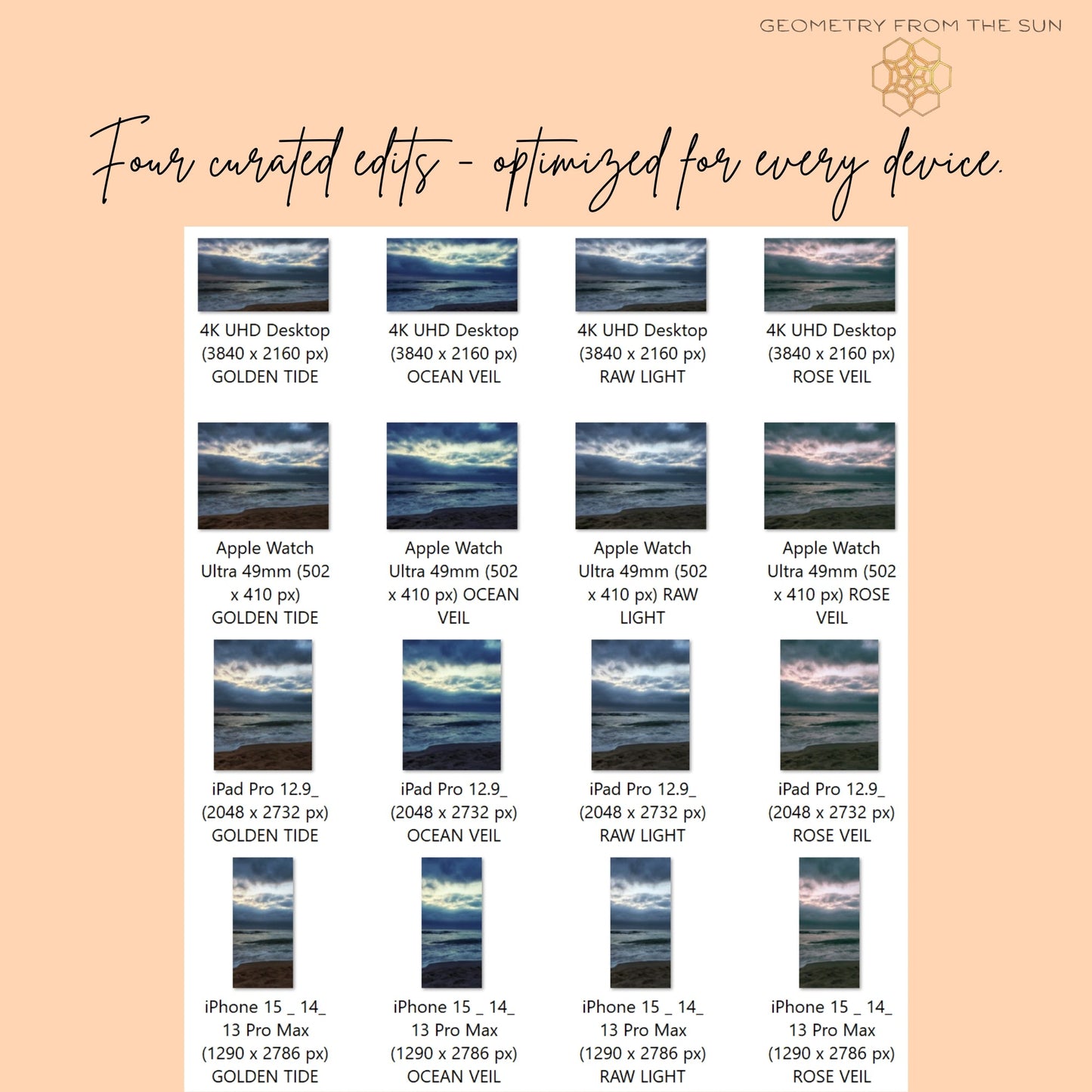 03 Nov 2025 Sunrise Wallpapers – 4 Artistic Moods | iPhone, Samsung, iPad, Desktop (4K, HD) - Geometry From The Sun