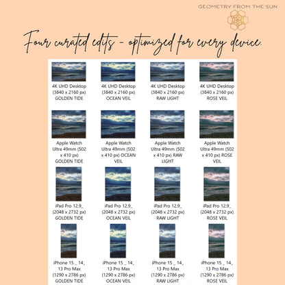 03 Nov 2025 Sunrise Wallpapers – 4 Artistic Moods | iPhone, Samsung, iPad, Desktop (4K, HD) - Geometry From The Sun