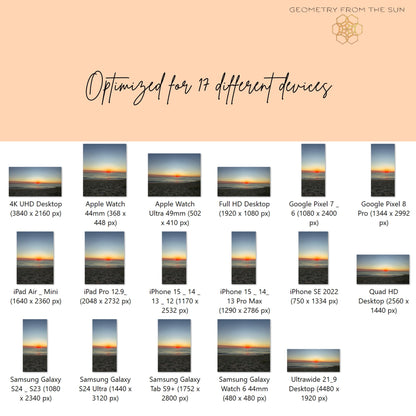 03 Oct 2025 Sunrise Wallpapers – 17 Device Sizes (iPhone, Samsung, Pixel, iPad, Desktop, 4K) - Geometry From The Sun