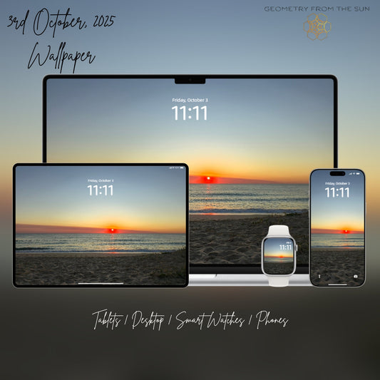 03 Oct 2025 Sunrise Wallpapers – 17 Device Sizes (iPhone, Samsung, Pixel, iPad, Desktop, 4K) - Geometry From The Sun