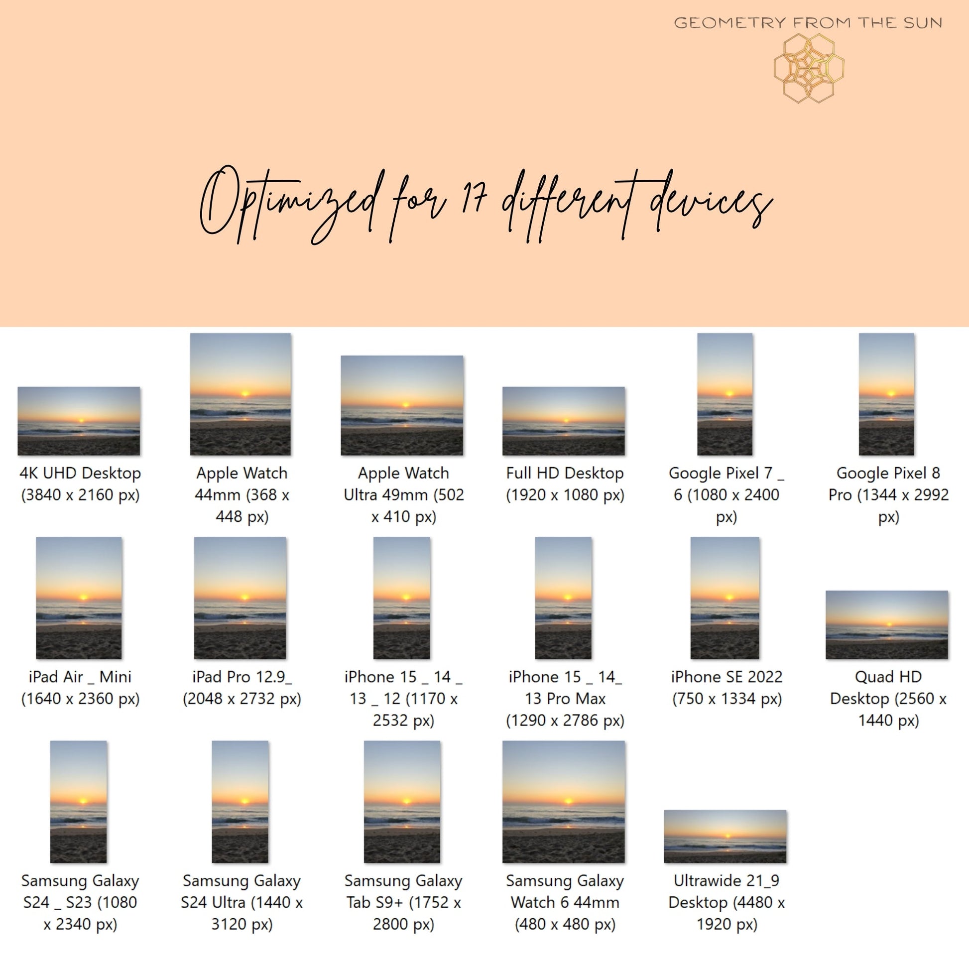 04 Oct 2025 Sunrise Wallpapers – 17 Device Sizes (iPhone, Samsung, Pixel, iPad, Desktop, 4K) - Geometry From The Sun