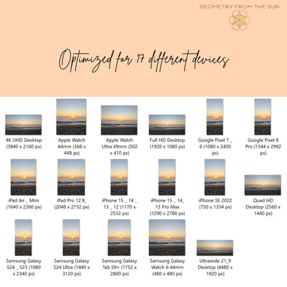 04 Oct 2025 Sunrise Wallpapers – 17 Device Sizes (iPhone, Samsung, Pixel, iPad, Desktop, 4K) - Geometry From The Sun