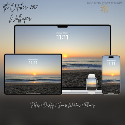 04 Oct 2025 Sunrise Wallpapers – 17 Device Sizes (iPhone, Samsung, Pixel, iPad, Desktop, 4K) - Geometry From The Sun