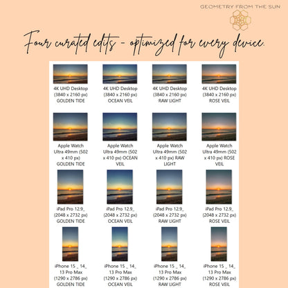 05 Nov 2025 Sunrise Wallpapers – 4 Artistic Moods | iPhone, Samsung, iPad, Desktop (4K, HD) - Geometry From The Sun