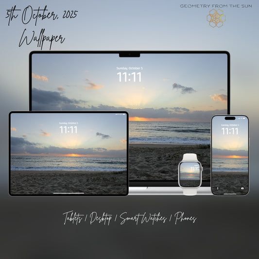 05 Oct 2025 Sunrise Wallpapers – 17 Device Sizes (iPhone, Samsung, Pixel, iPad, Desktop, 4K) - Geometry From The Sun