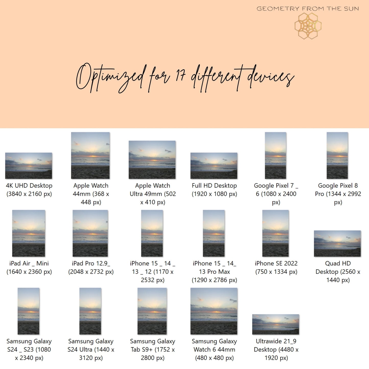 05 Oct 2025 Sunrise Wallpapers – 17 Device Sizes (iPhone, Samsung, Pixel, iPad, Desktop, 4K) - Geometry From The Sun