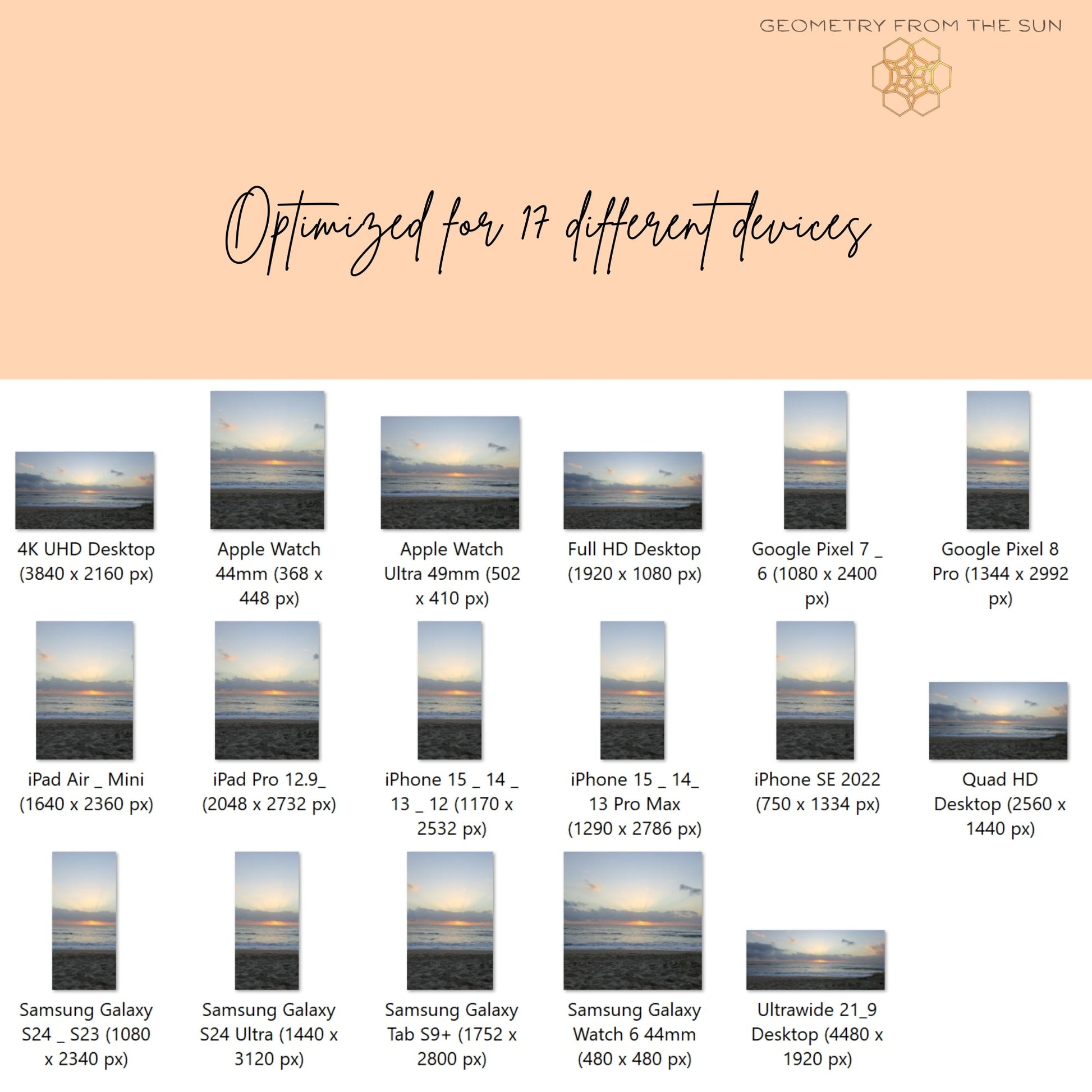 05 Oct 2025 Sunrise Wallpapers – 17 Device Sizes (iPhone, Samsung, Pixel, iPad, Desktop, 4K) - Geometry From The Sun