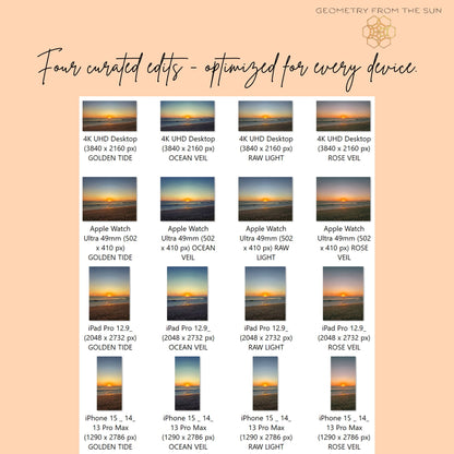 06 Nov 2025 Sunrise Wallpapers – 4 Artistic Moods | iPhone, Samsung, iPad, Desktop (4K, HD) - Geometry From The Sun