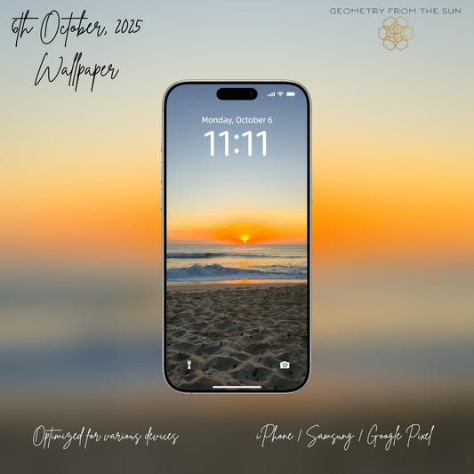06 Oct 2025 Sunrise Wallpapers – 17 Device Sizes (iPhone, Samsung, Pixel, iPad, Desktop, 4K) - Geometry From The Sun