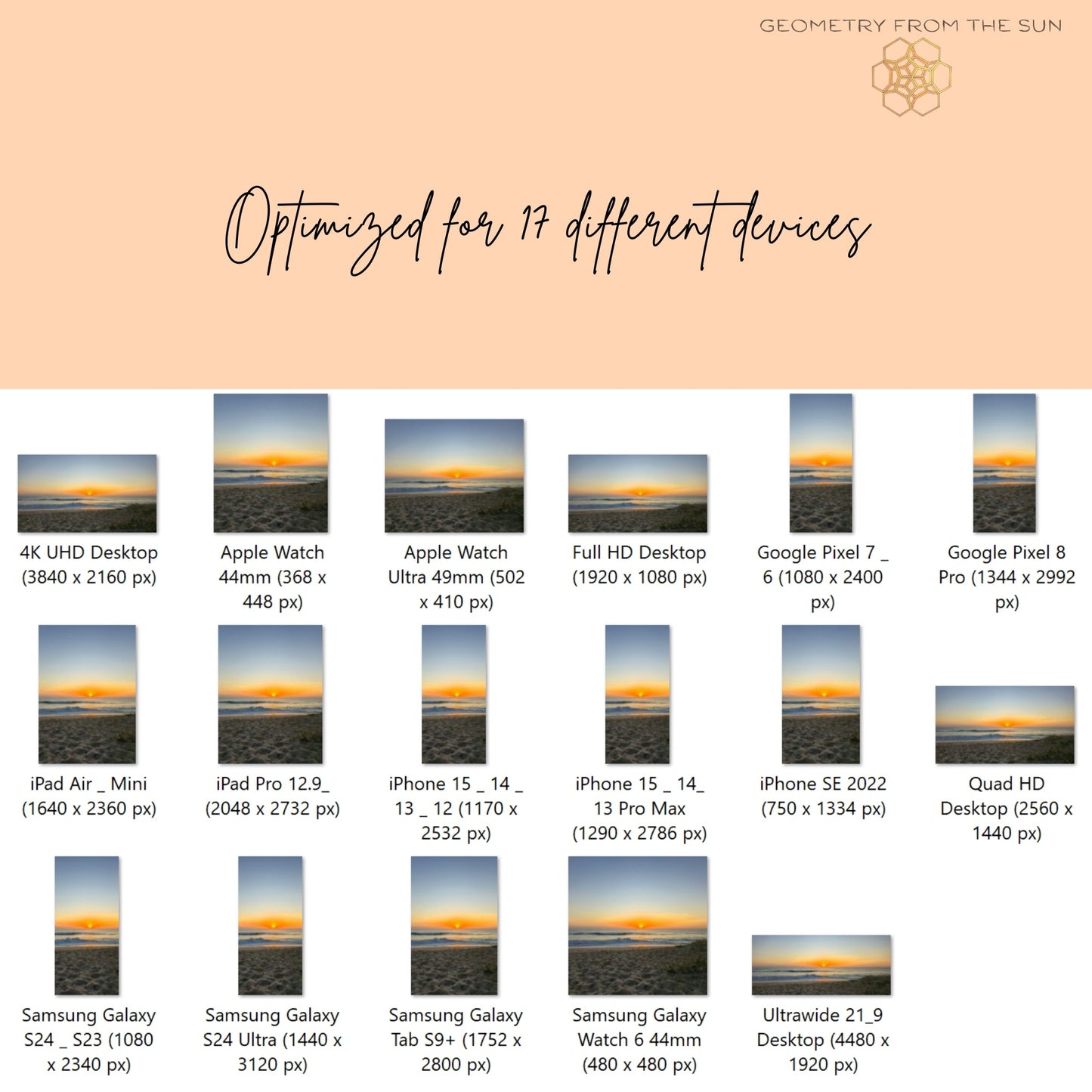 06 Oct 2025 Sunrise Wallpapers – 17 Device Sizes (iPhone, Samsung, Pixel, iPad, Desktop, 4K) - Geometry From The Sun