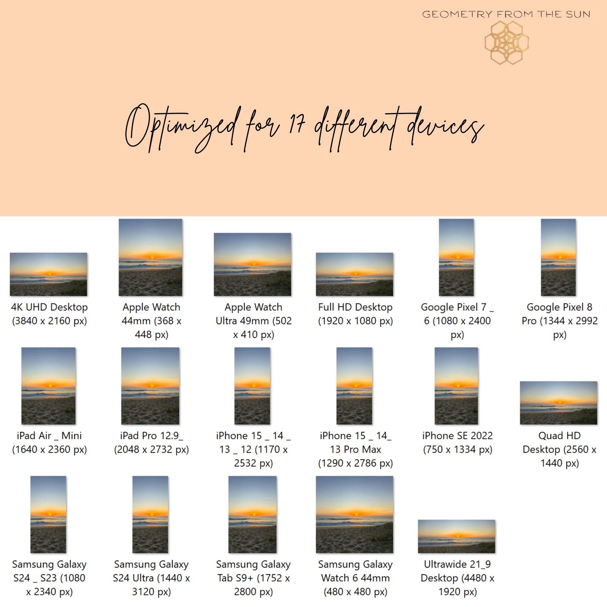06 Oct 2025 Sunrise Wallpapers – 17 Device Sizes (iPhone, Samsung, Pixel, iPad, Desktop, 4K) - Geometry From The Sun