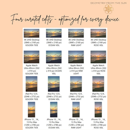 07 Nov 2025 Sunrise Wallpapers – 4 Artistic Moods | iPhone, Samsung, iPad, Desktop (4K, HD) - Geometry From The Sun