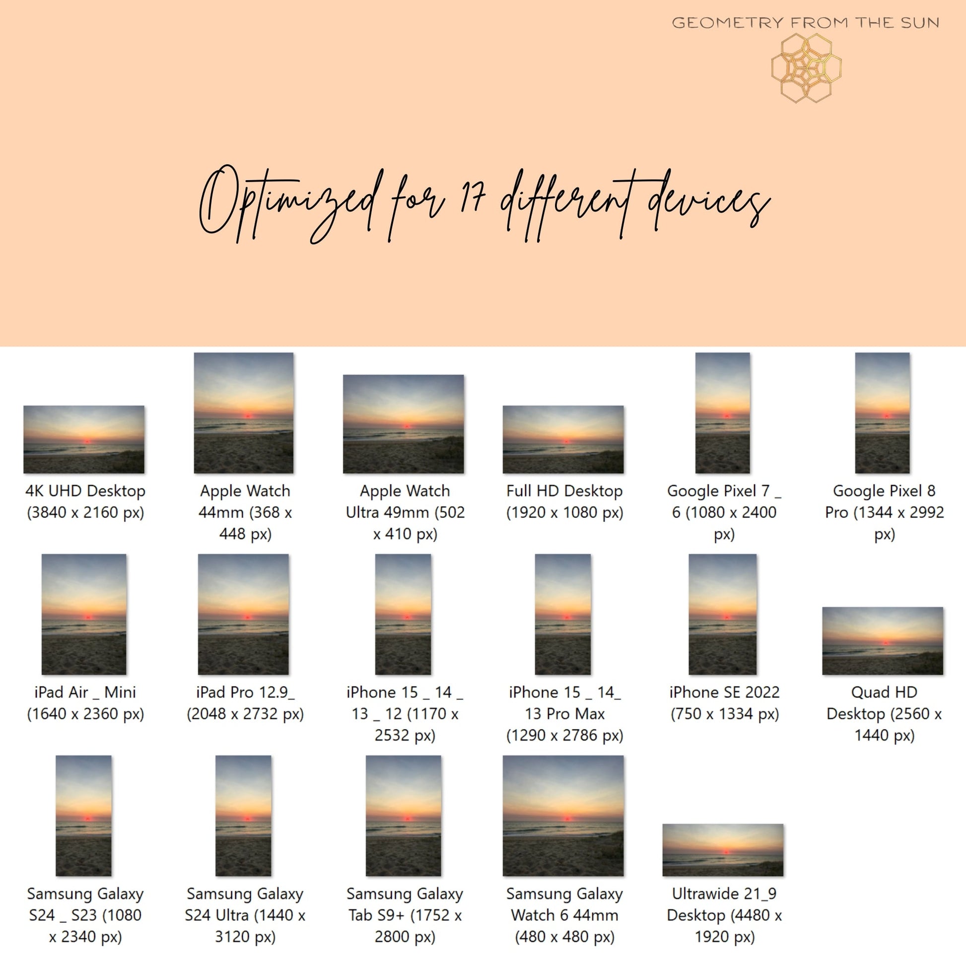 07 Oct 2025 Sunrise Wallpapers – 17 Device Sizes (iPhone, Samsung, Pixel, iPad, Desktop, 4K) - Geometry From The Sun