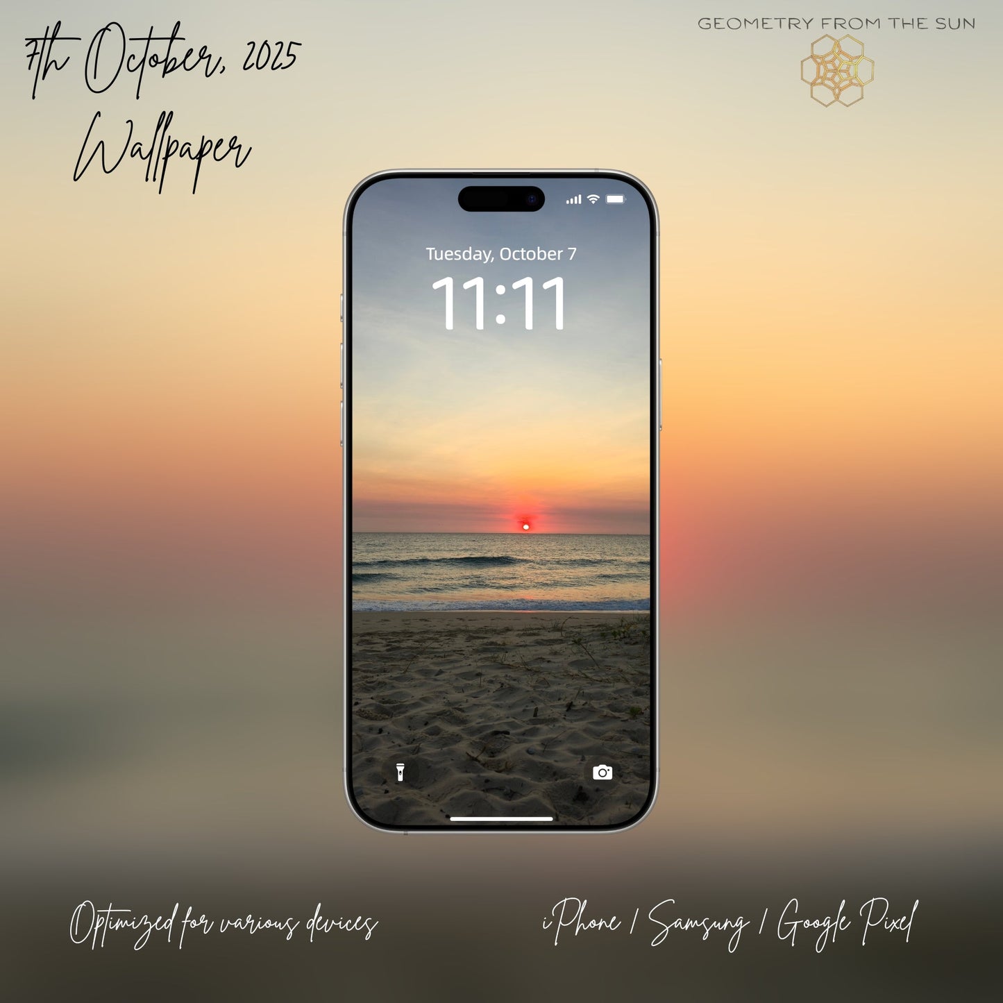 07 Oct 2025 Sunrise Wallpapers – 17 Device Sizes (iPhone, Samsung, Pixel, iPad, Desktop, 4K) - Geometry From The Sun