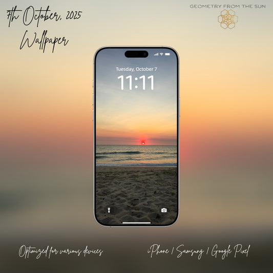 07 Oct 2025 Sunrise Wallpapers – 17 Device Sizes (iPhone, Samsung, Pixel, iPad, Desktop, 4K) - Geometry From The Sun