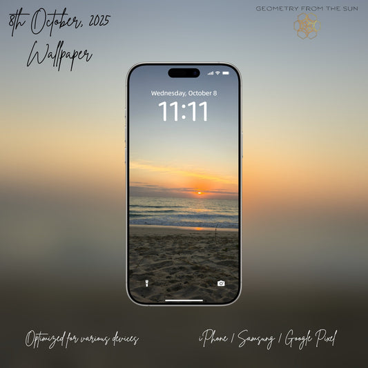 08 Oct 2025 Sunrise Wallpapers – 17 Device Sizes (iPhone, Samsung, Pixel, iPad, Desktop, 4K) - Geometry From The Sun