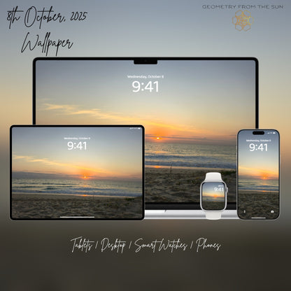 08 Oct 2025 Sunrise Wallpapers – 17 Device Sizes (iPhone, Samsung, Pixel, iPad, Desktop, 4K) - Geometry From The Sun