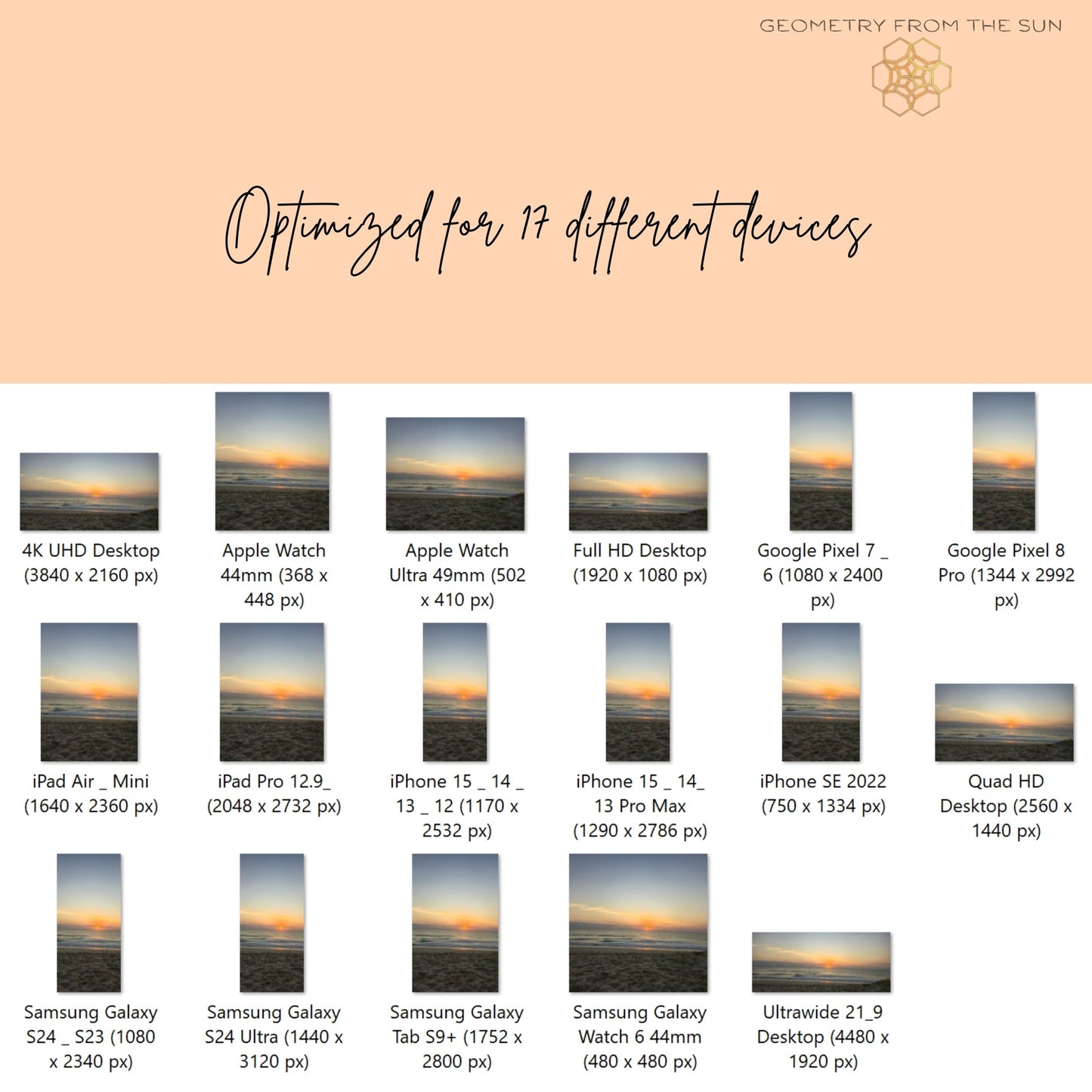 08 Oct 2025 Sunrise Wallpapers – 17 Device Sizes (iPhone, Samsung, Pixel, iPad, Desktop, 4K) - Geometry From The Sun