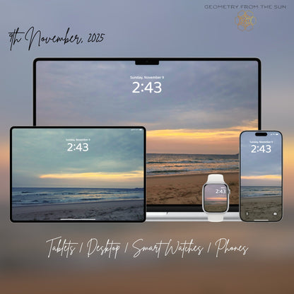 09 Nov 2025 Sunrise Wallpapers – 4 Artistic Moods | iPhone, Samsung, iPad, Desktop (4K, HD) - Geometry From The Sun