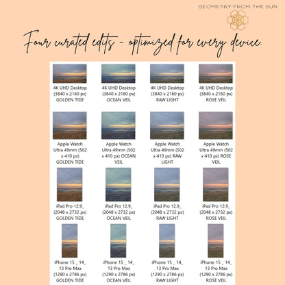 09 Nov 2025 Sunrise Wallpapers – 4 Artistic Moods | iPhone, Samsung, iPad, Desktop (4K, HD) - Geometry From The Sun