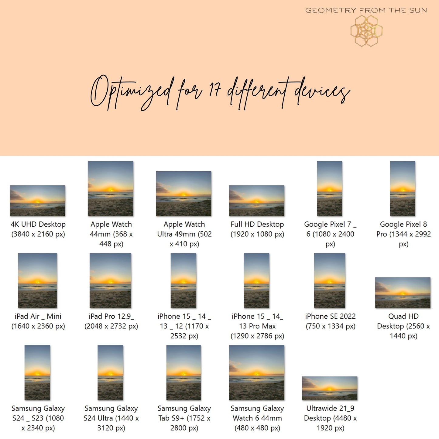 09 Oct 2025 Sunrise Wallpapers – 17 Device Sizes (iPhone, Samsung, Pixel, iPad, Desktop, 4K) - Geometry From The Sun