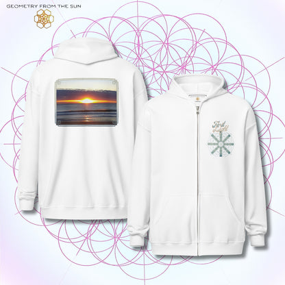 Horizon Blaze Sunrise Zip Up Hoodie - FIRST LIGHT