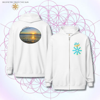 Quiet Rays Sunrise Zip Up Hoodie - FIRST LIGHT