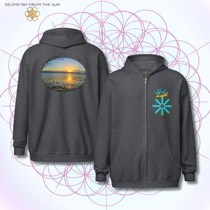 Quiet Rays Sunrise Zip Up Hoodie - FIRST LIGHT