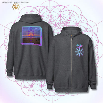 Blush Horizon Sunrise Zip Up Hoodie - FIRST LIGHT
