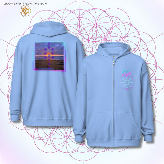 Blush Horizon Sunrise Zip Up Hoodie - FIRST LIGHT