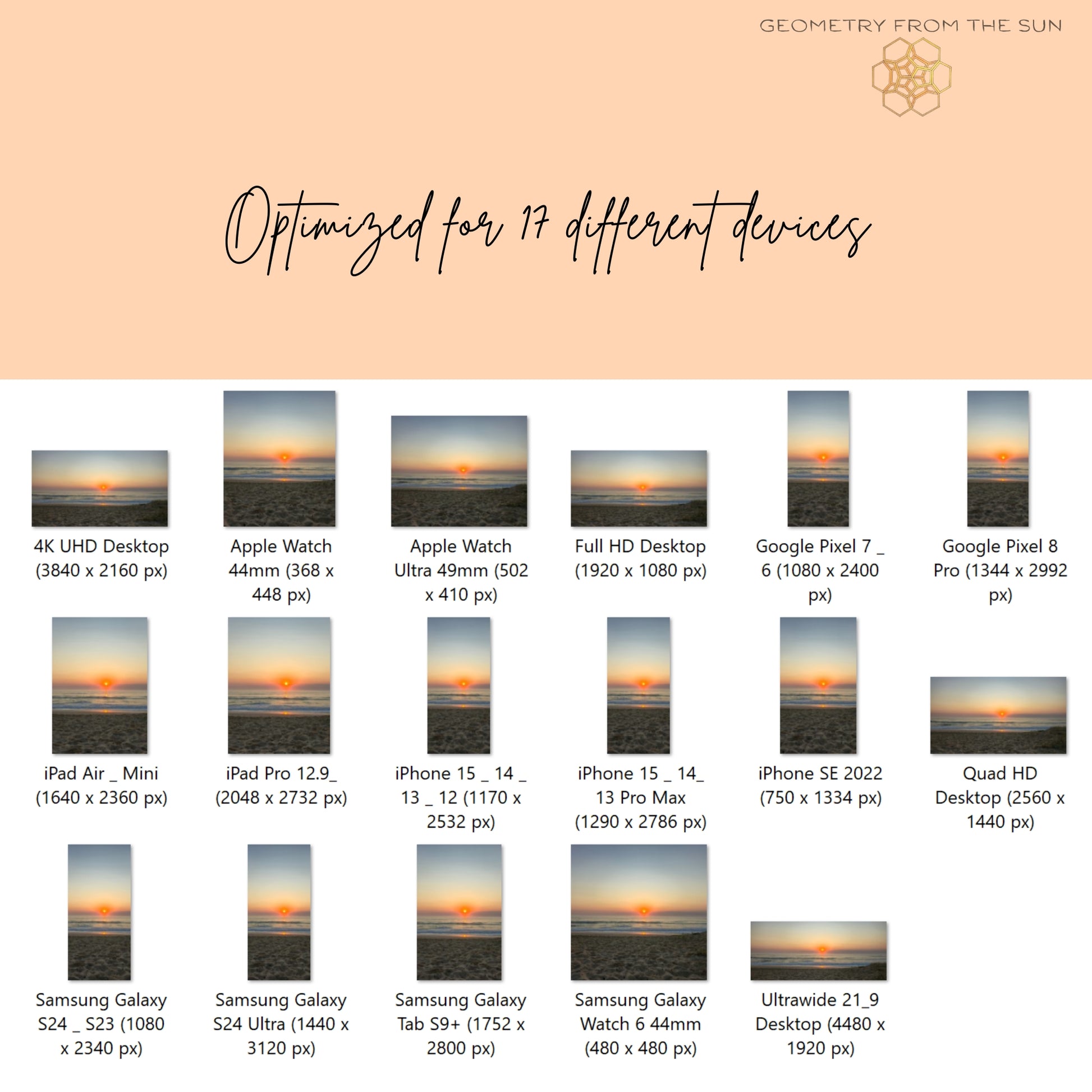 02 Oct 2025 Sunrise Wallpapers – 17 Device Sizes (iPhone, Samsung, Pixel, iPad, Desktop, 4K) - Geometry From The Sun