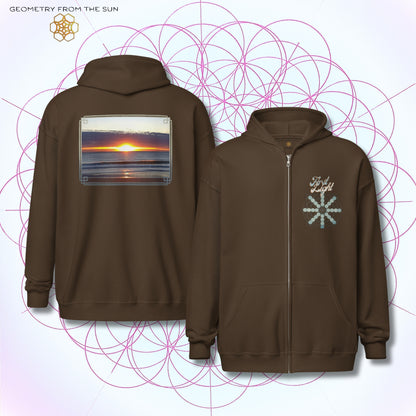 Horizon Blaze Sunrise Zip Up Hoodie - FIRST LIGHT